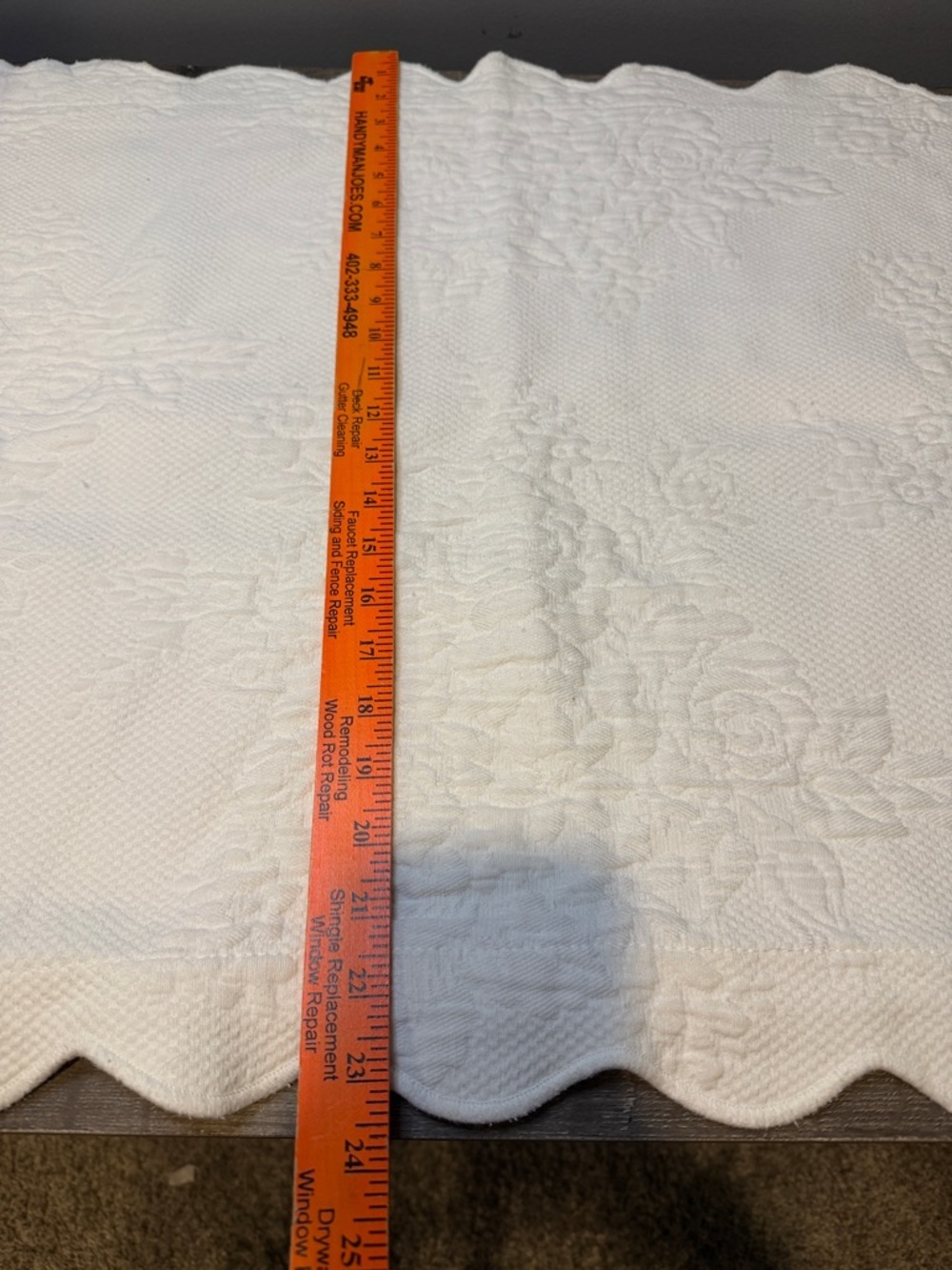 Two White Scalloped Quilted Sham - Picture 4 of 7